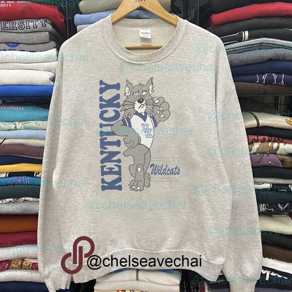 Vintage 90s NCAA Kentucky Wildcats Sweatshirt, University of Kentucky Wildcats - Picture 1 of 2